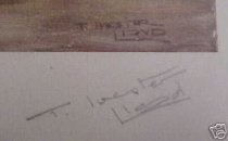 Gallant Fox Print Artist's sig